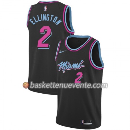 Maillot Basket Miami Heat Wayne Ellington 2 2018-19 Nike City Edition Noir Swingman - Homme